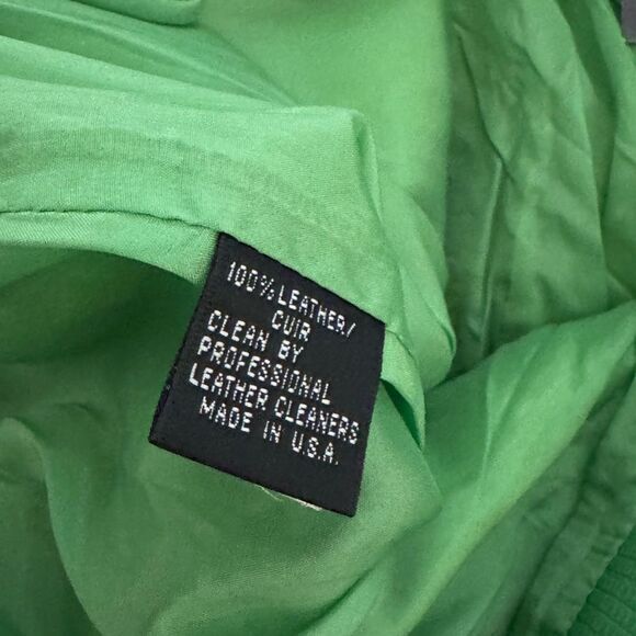 Ralph Lauren Black label 100% leather Green Pants NWT 10 - Picture 9 of 15